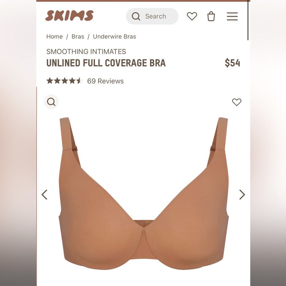 SKIMS Unlined Full Coverage Bra